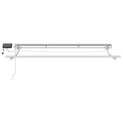 Manual Awning Frame with LEDs Anthracite and White 3.5 x 2 m