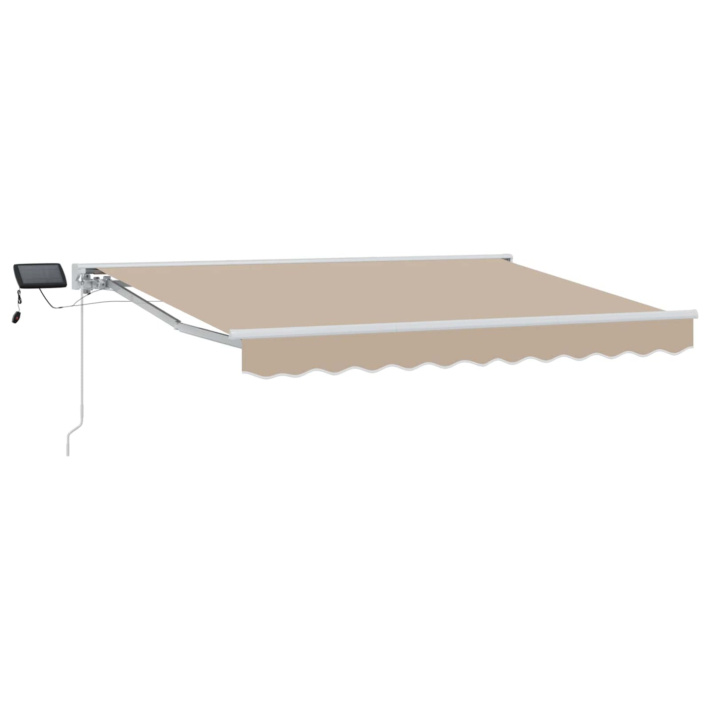 Manual Awning Frame with LEDs Beige and White 3.5 x 2 m