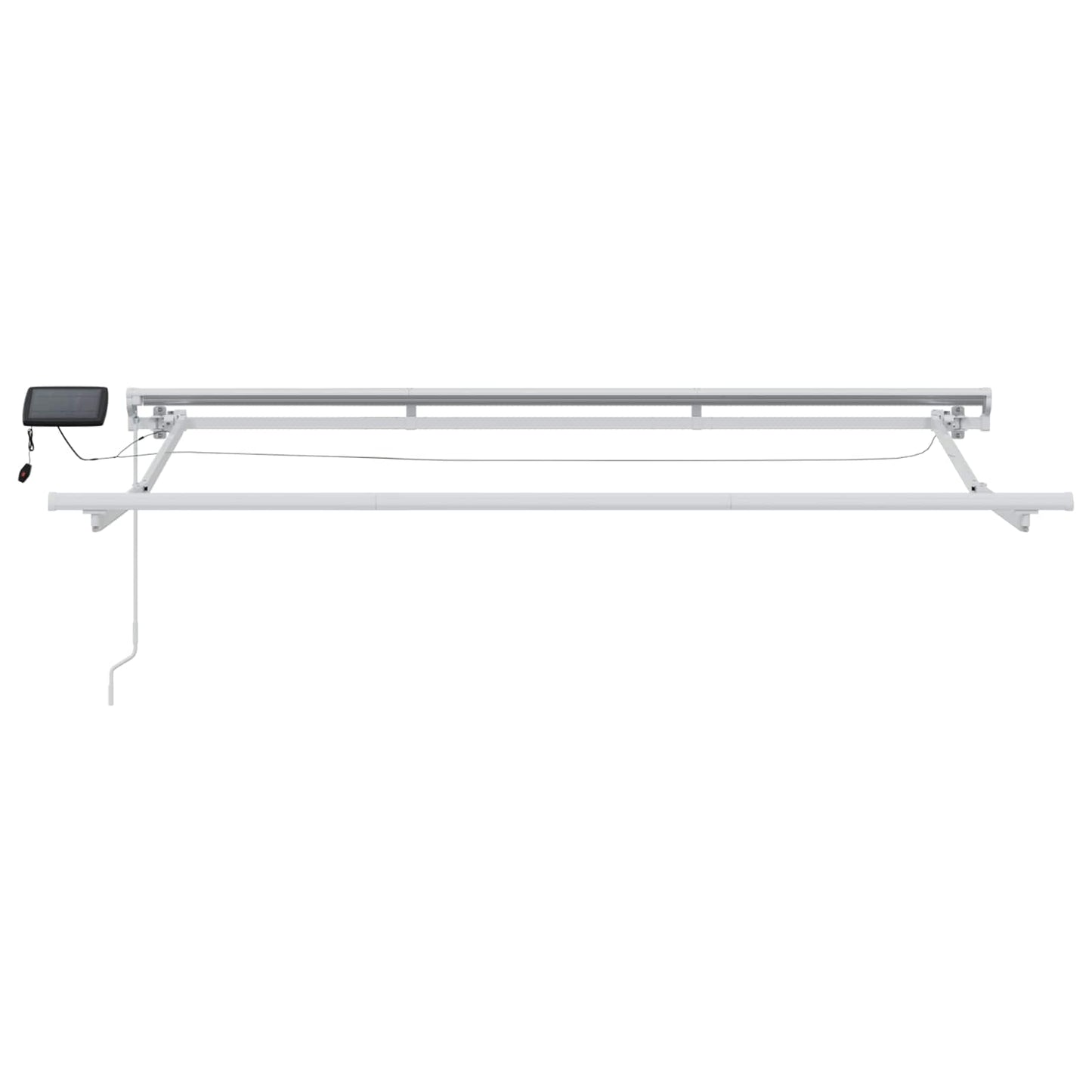 Manual Awning Frame with LEDs Beige and White 3.5 x 2 m