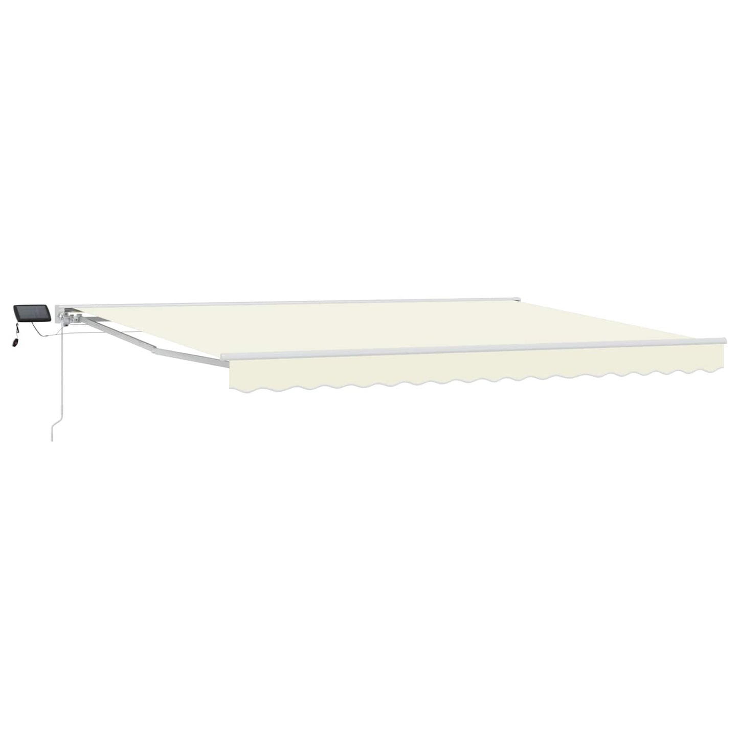 Manual Awning Frame with LEDs Cream and White 4 x 2 m