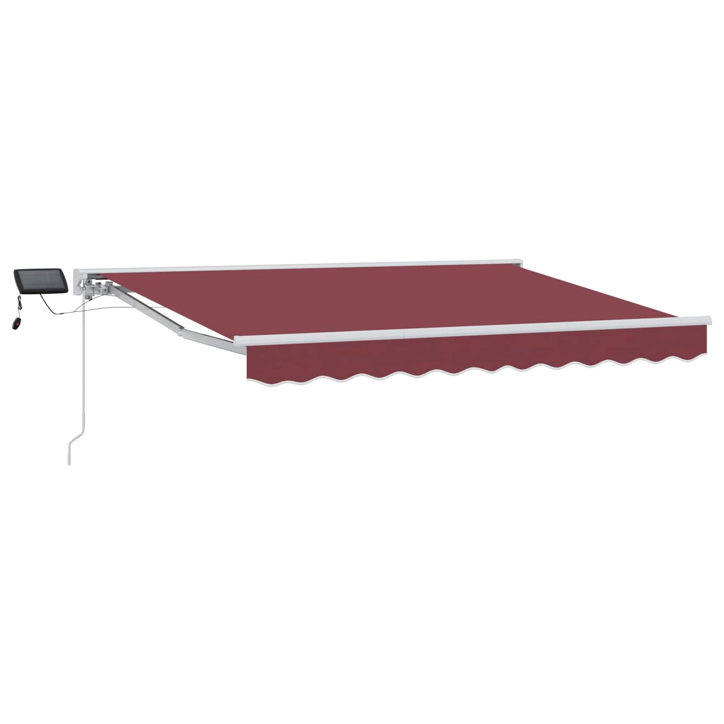 Manual Awning Frame with LEDs Burgundy and White 3 x 2.5 m
