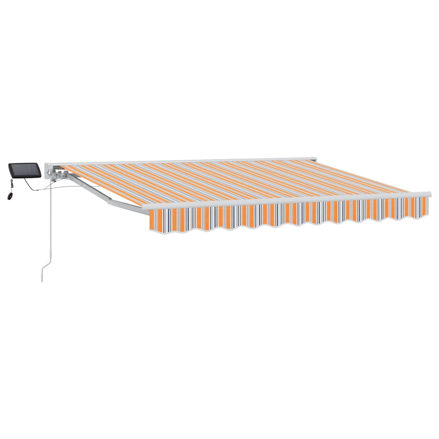 Manual Awning Frame with LEDs Blue, Orange and White 3 x 2.5 m
