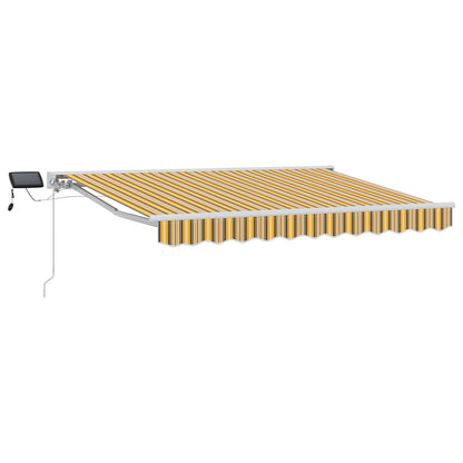Manual Awning Frame with LEDs Yellow, Grey and White 3 x 2.5 m
