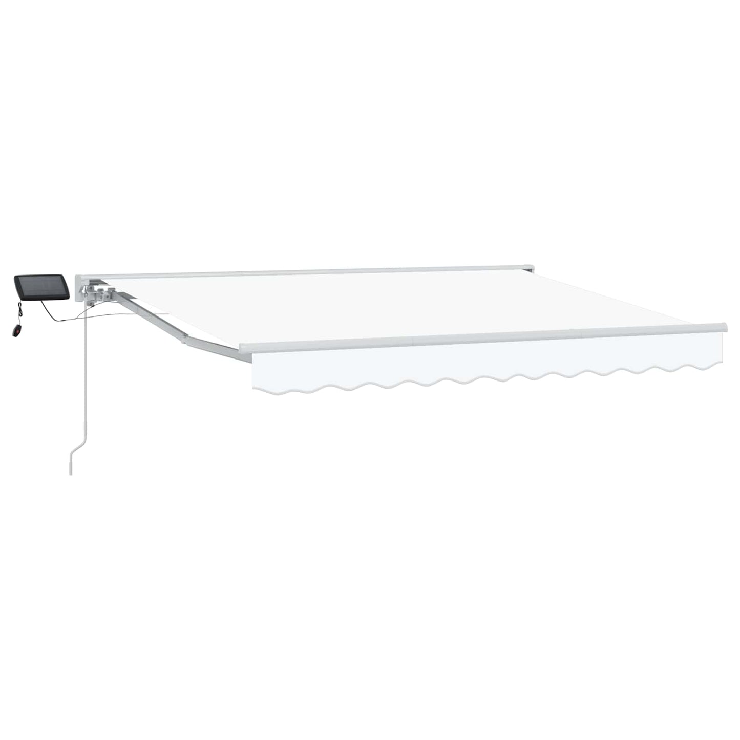 Manual Awning Frame with LEDs White 3 x 2.5 m