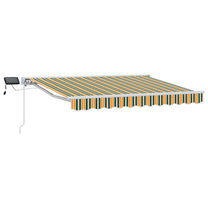 Manual Awning Frame with LEDs Green, Yellow and White 3 x 2.5 m
