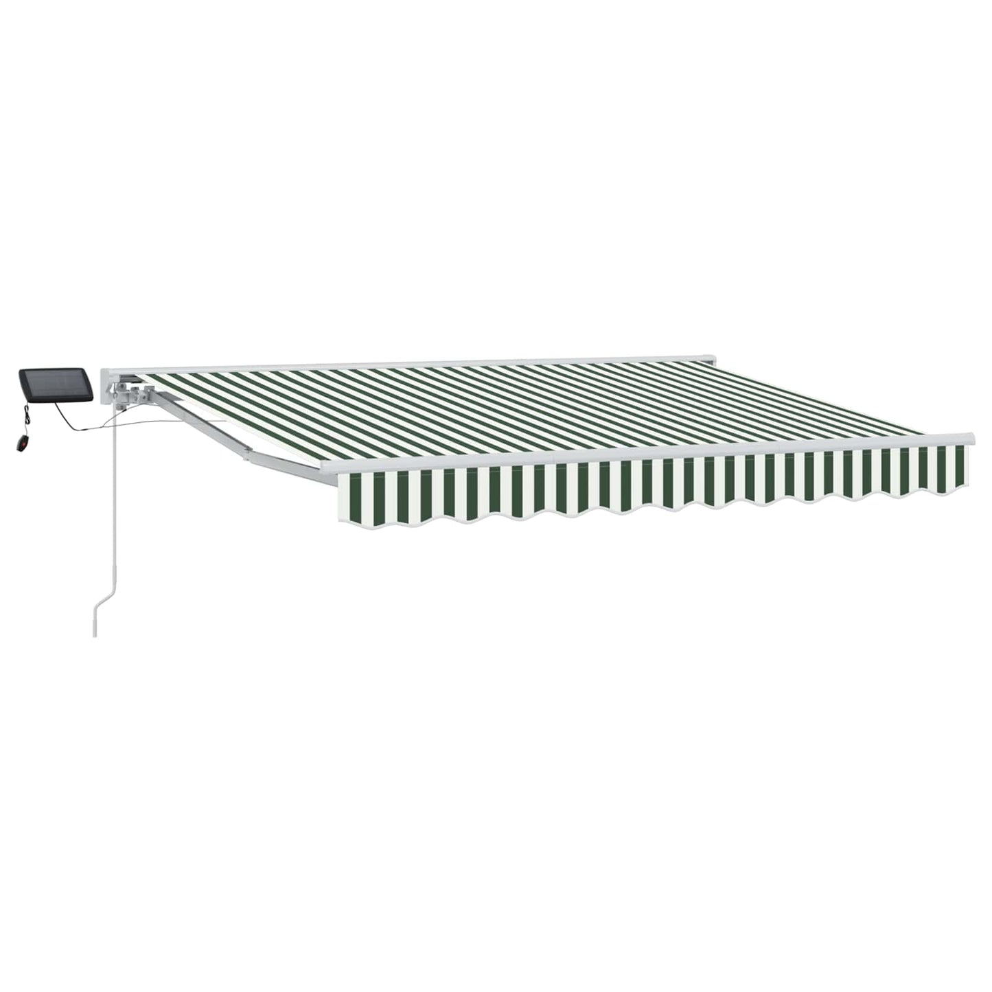 Manual Awning Frame with LEDs Green and White 3 x 2.5 m