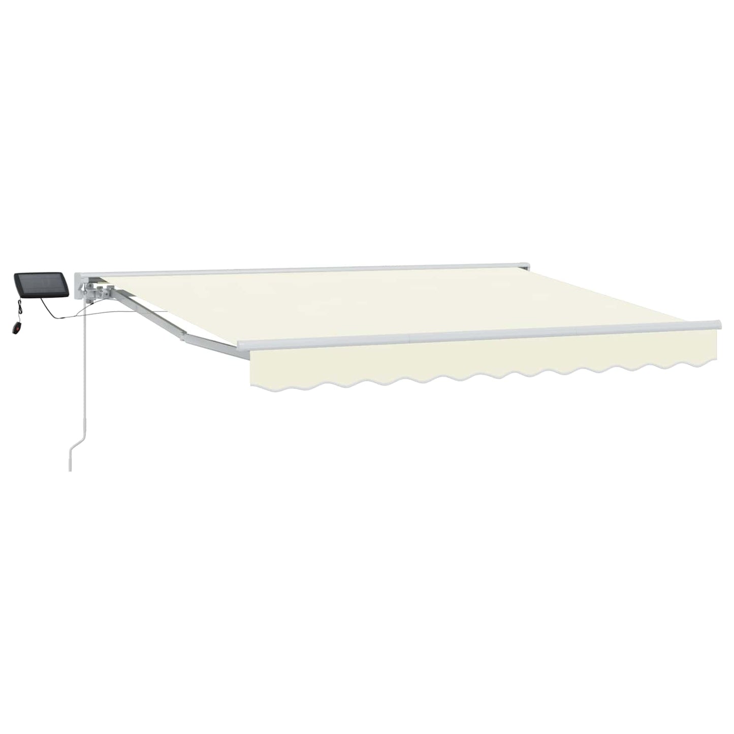 Manual Awning Frame with LEDs Cream and White 3.5 x 2.5 m