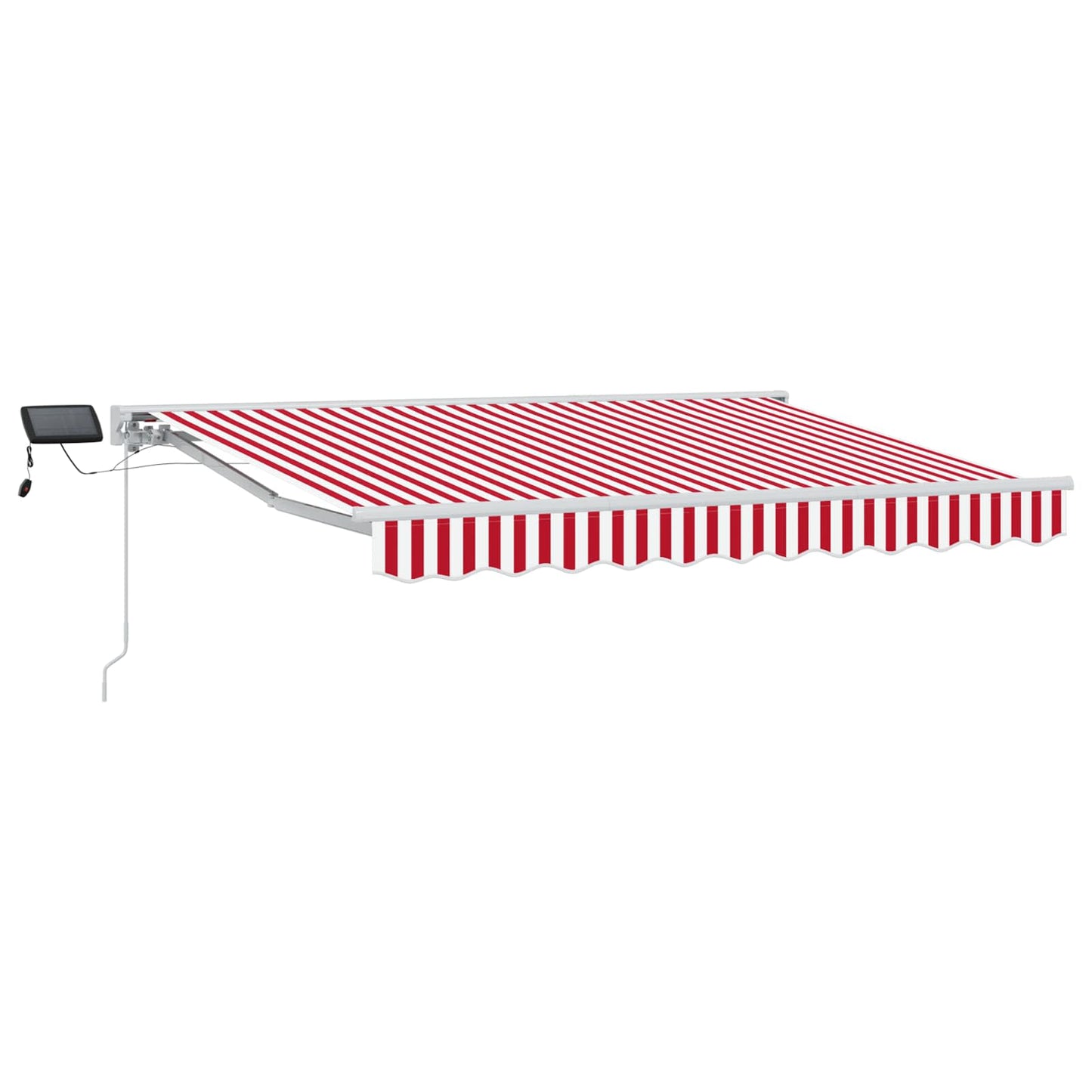 Manual Awning Frame with LEDs Red and White 3.5 x 2.5 m