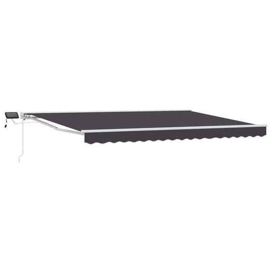 Manual Awning Frame with LEDs White and Anthracite 4 x 3.5 m