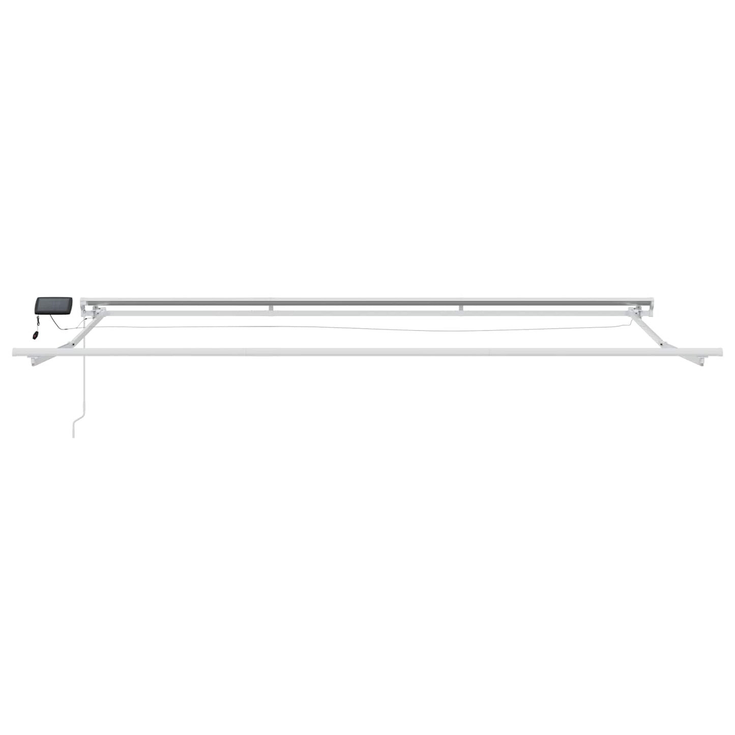 Manual Awning Frame with LEDs Yellow, Grey and White 4.5 x 3 m