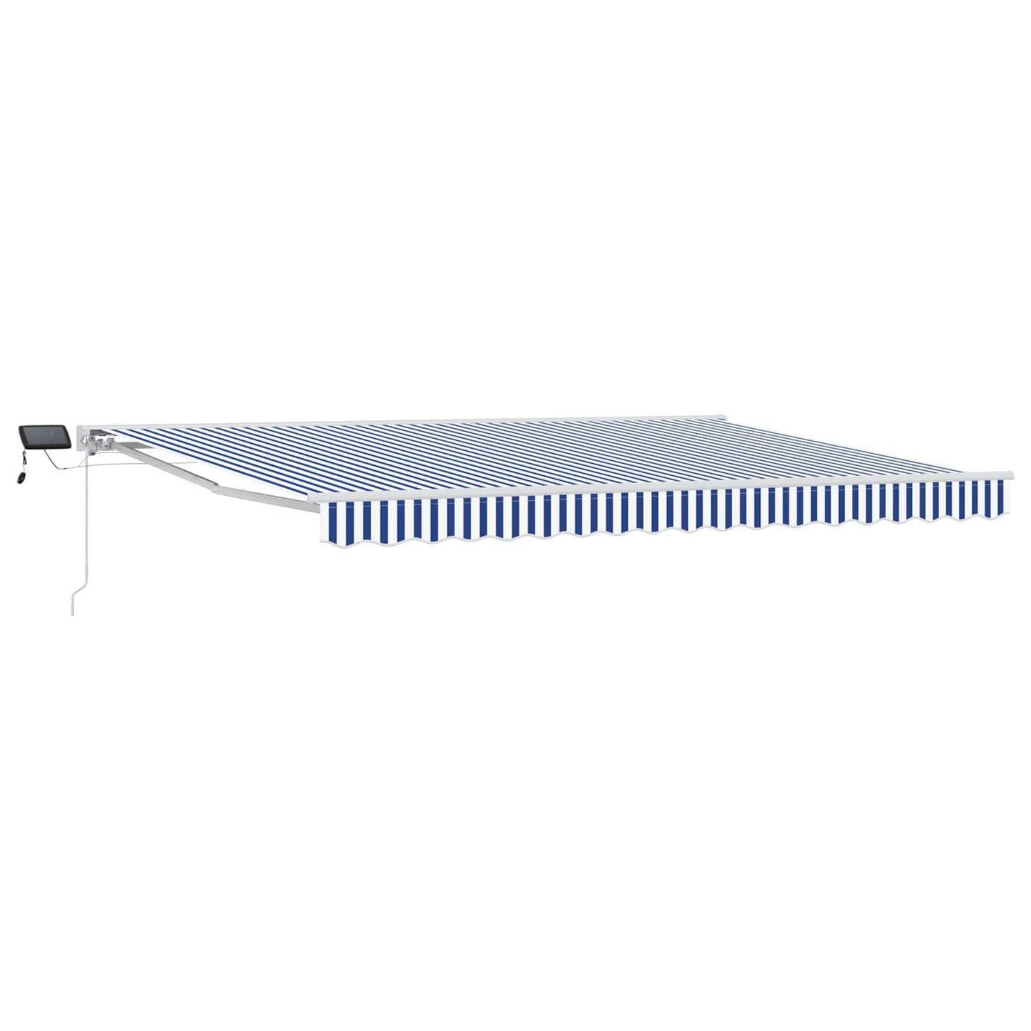 Manual Awning Frame with LEDs Blue and White 4.5 x 3.5 m