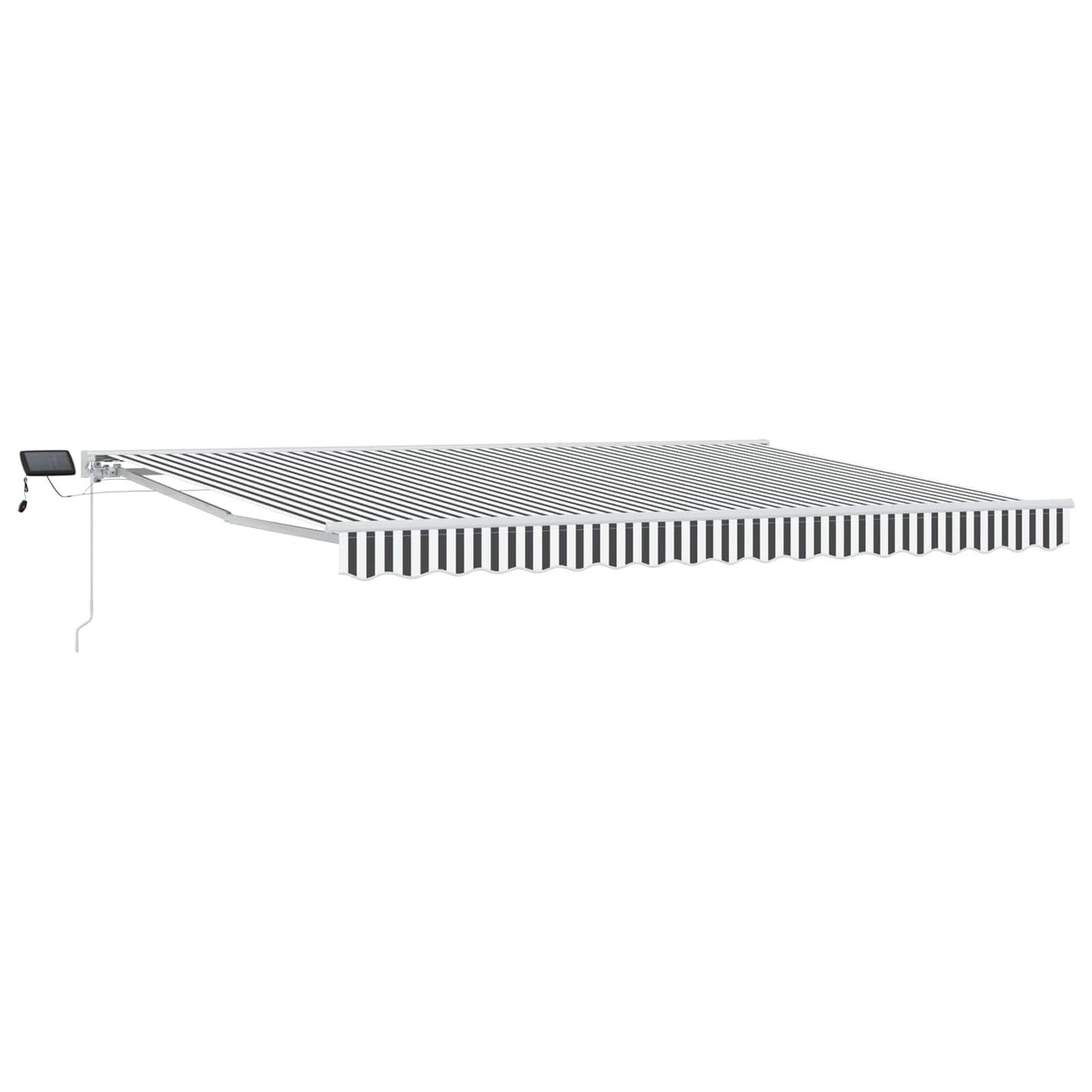 Manual Awning Frame with LEDs Anthracite and White 4.5 x 3.5 m