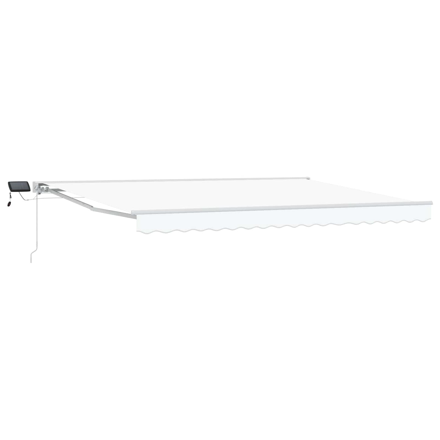 Manual Awning Frame with LEDs White 4.5 x 3.5 m