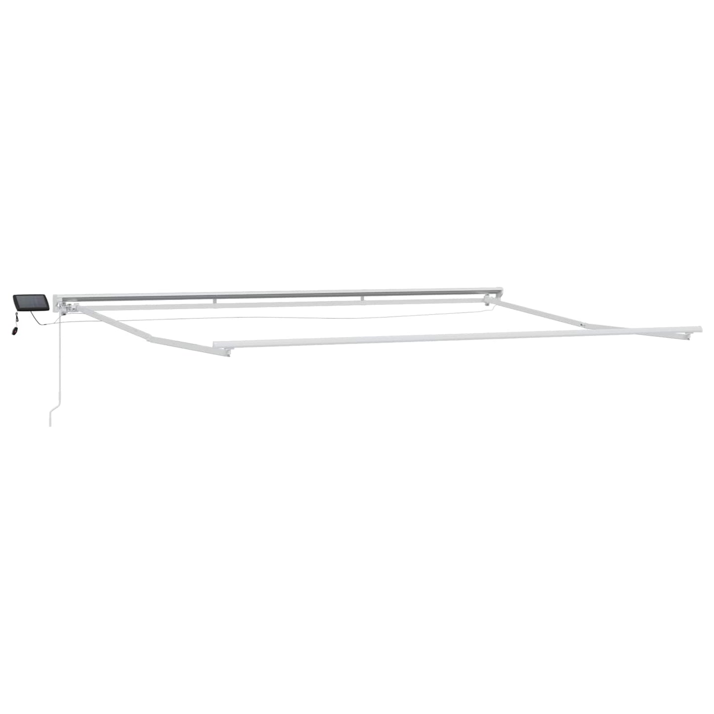 Manual Awning Frame with LEDs White 4.5 x 3.5 m