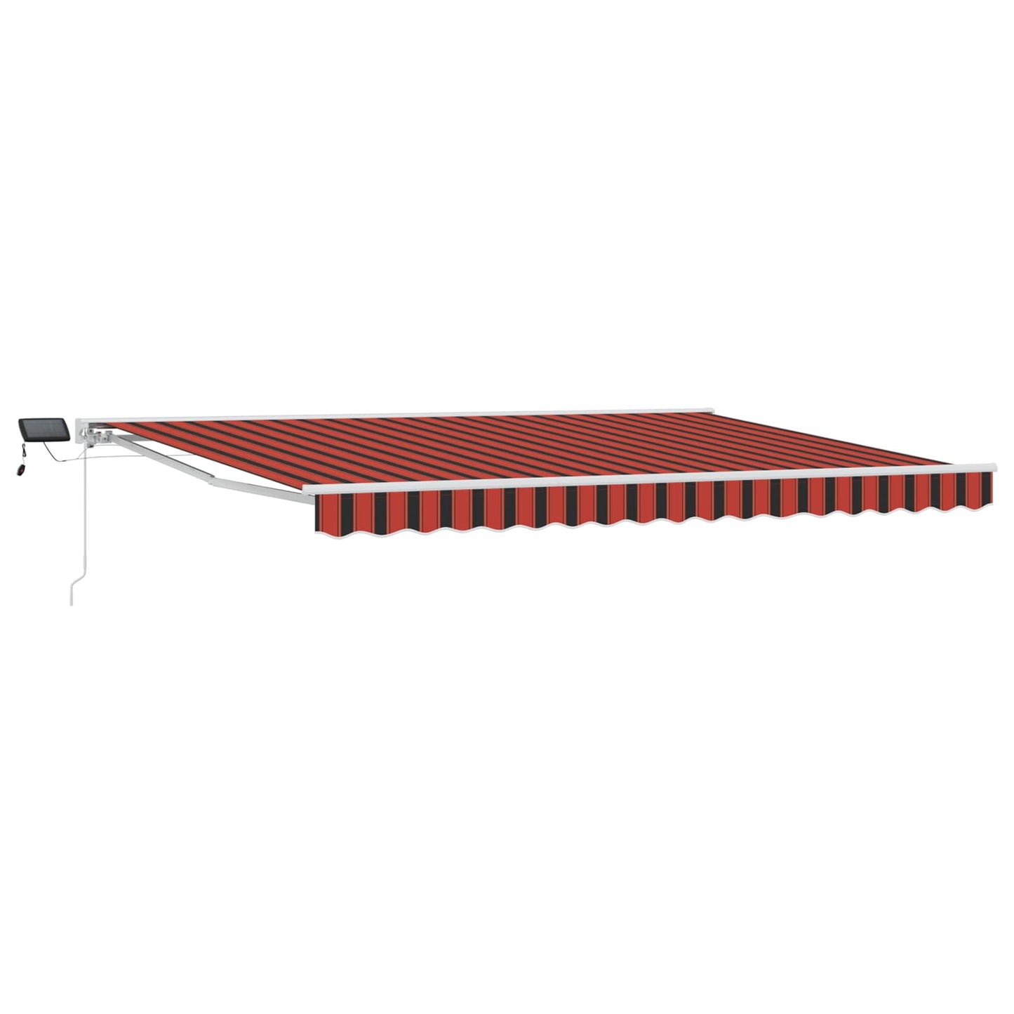 Manual Awning Frame with LEDs Orange, Black and White 5 x 3 m