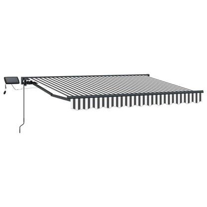 Manual Awning Frame with LEDs Anthracite and White 2.5 x 2 m