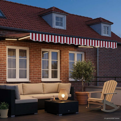 Manual Awning Frame with LEDs 2.5 x 2 m