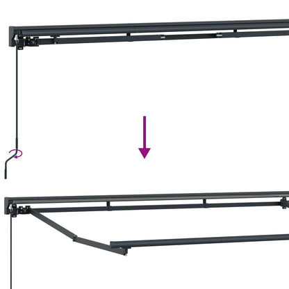 Manual Awning Frame with LEDs 2.5 x 2 m