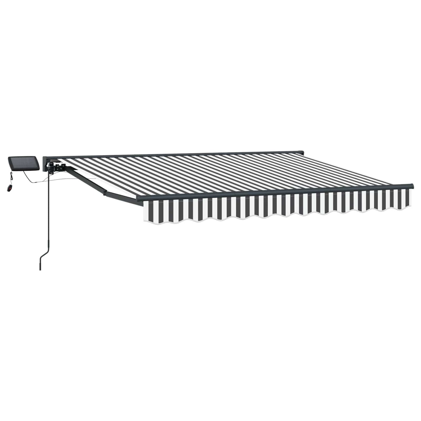 Manual Awning Frame with LEDs Anthracite and White 3 x 2 m