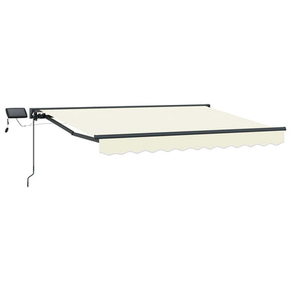 Manual Awning Frame with LEDs Cream and Anthracite 3.5 x 2 m