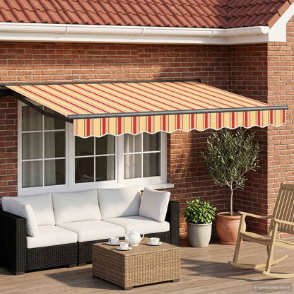 Manual Awning Frame with LEDs 3.5 x 2 m