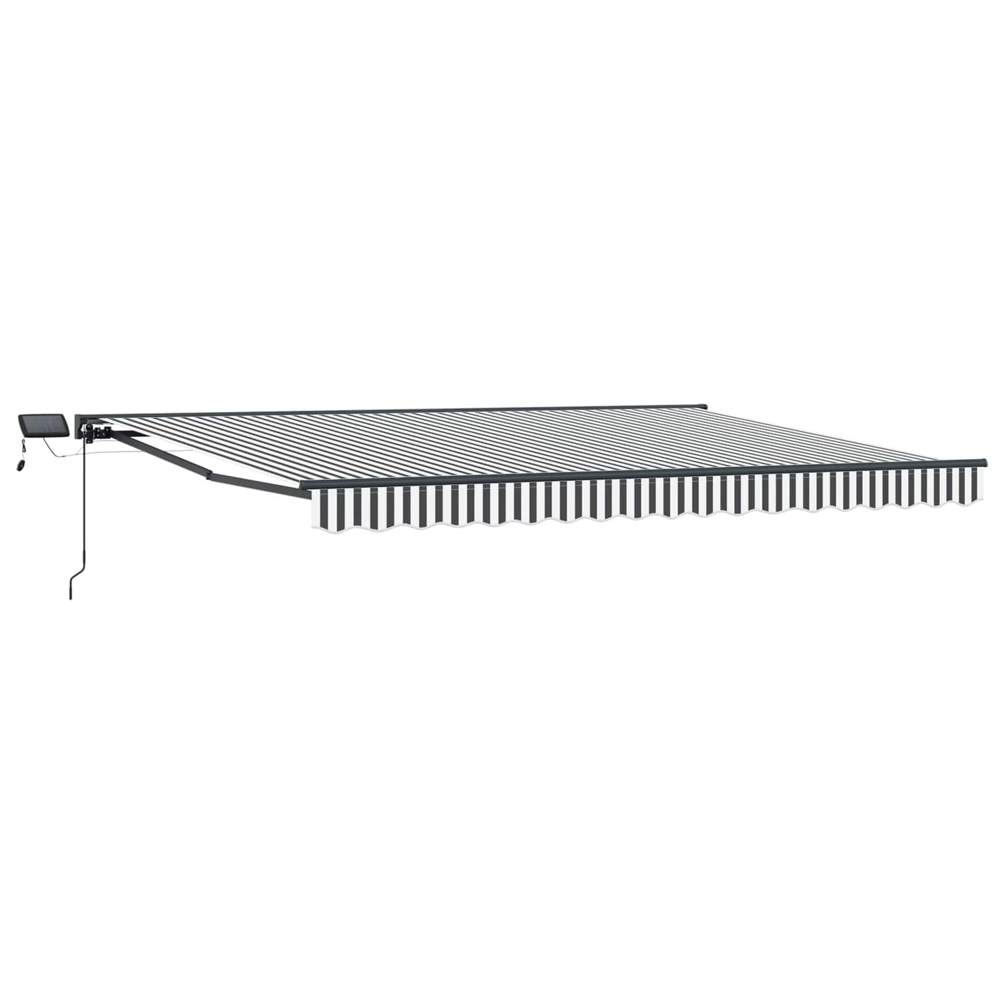 Manual Awning Frame with LEDs Anthracite and White 4 x 2 m