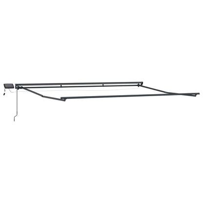 Manual Awning Frame with LEDs Anthracite and White 4 x 2 m