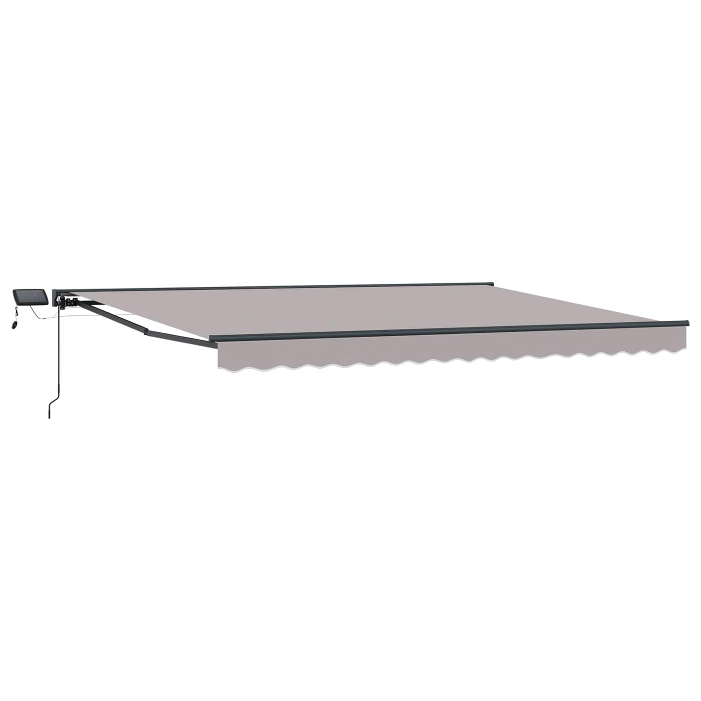 Manual Awning Frame with LEDs Light Grey and Anthracite 4 x 2 m