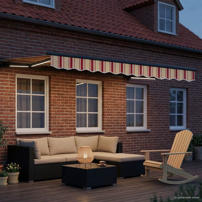 Manual Awning Frame with LEDs 3 x 2.5 m