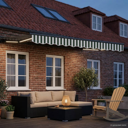 Manual Awning Frame with LEDs 3 x 2.5 m