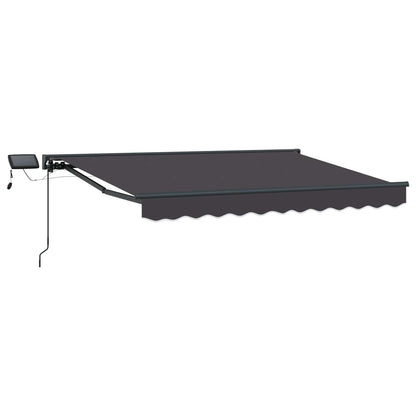 Manual Awning Frame with LEDs Anthracite 3.5 x 2.5 m