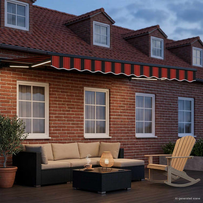 Manual Awning Frame with LEDs 3.5 x 2.5 m