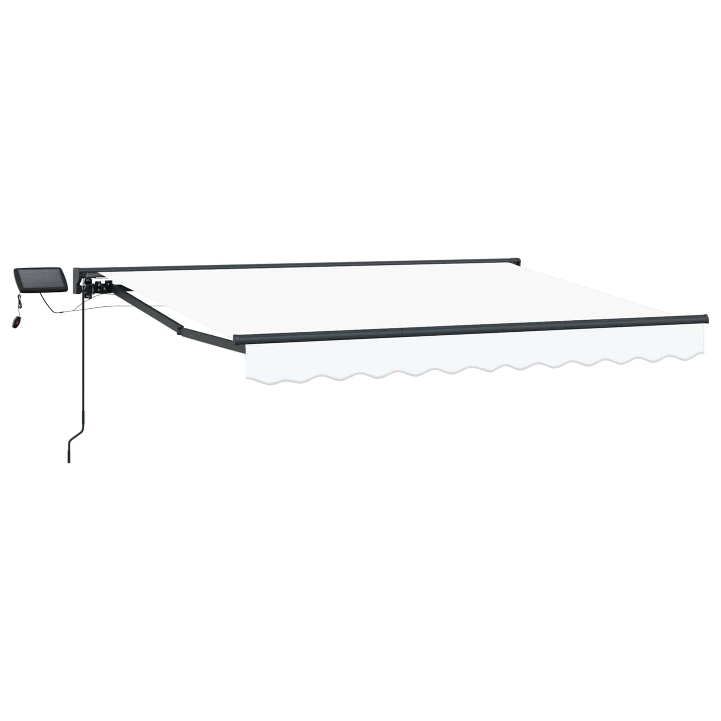 Manual Awning Frame with LEDs White and Anthracite 3.5 x 2.5 m