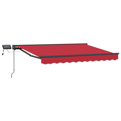 Manual Awning Frame with LEDs Red and Anthracite 3.5 x 2.5 m