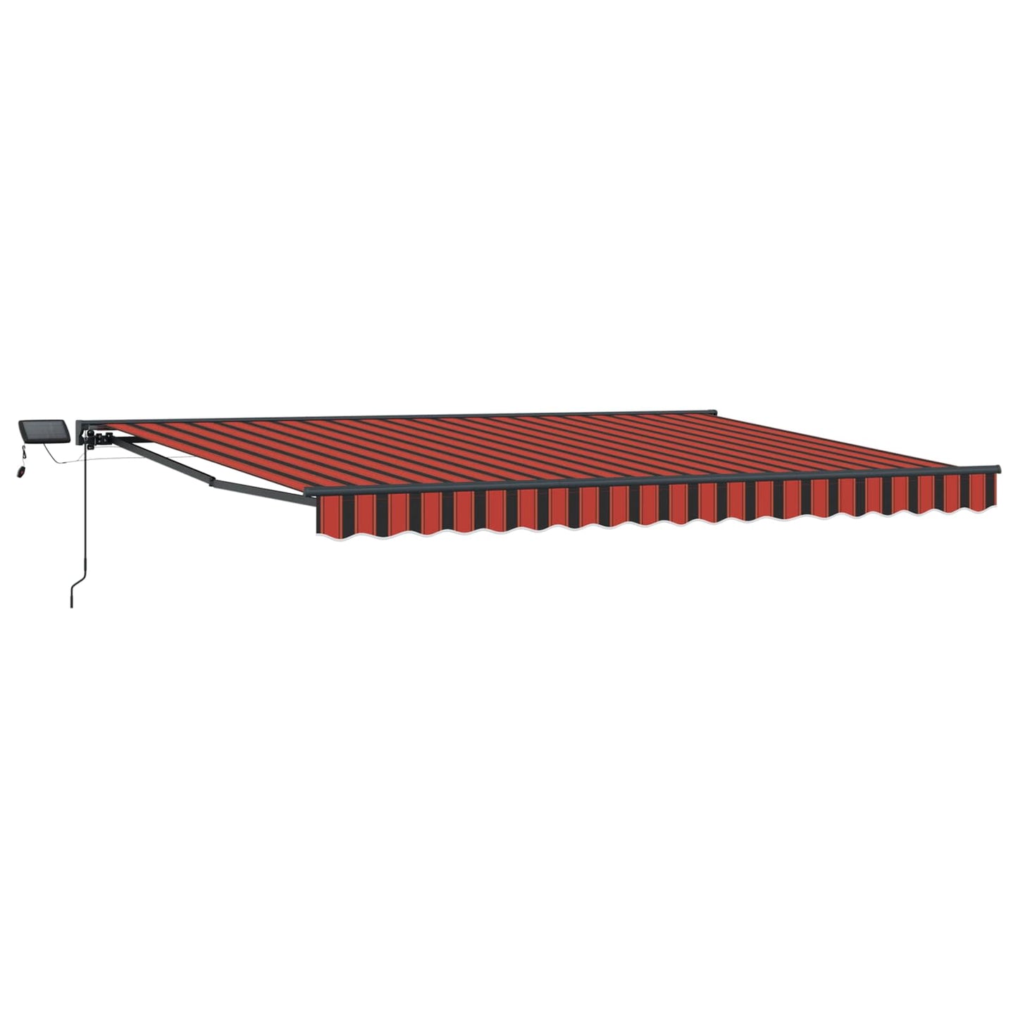 Manual Awning Frame with LEDs 4 x 3 m Polyester with PU coating