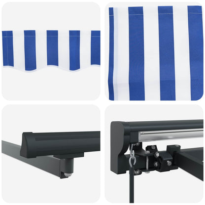 Manual Awning Frame with LEDs 4.5 x 3 m