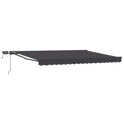 Manual Awning Frame with LEDs Anthracite 4.5 x 3 m