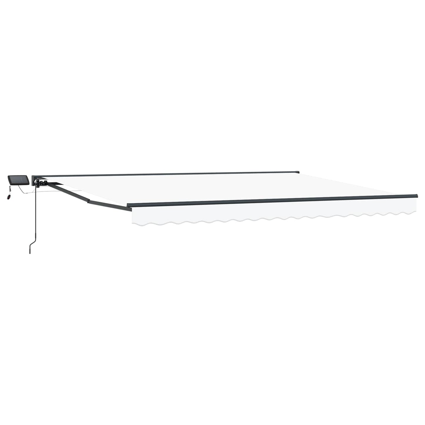 Manual Awning Frame with LEDs White and Anthracite 4.5 x 3 m
