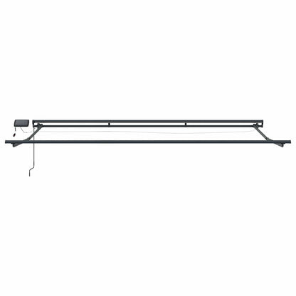 Manual Awning Frame with LEDs White and Anthracite 4.5 x 3 m