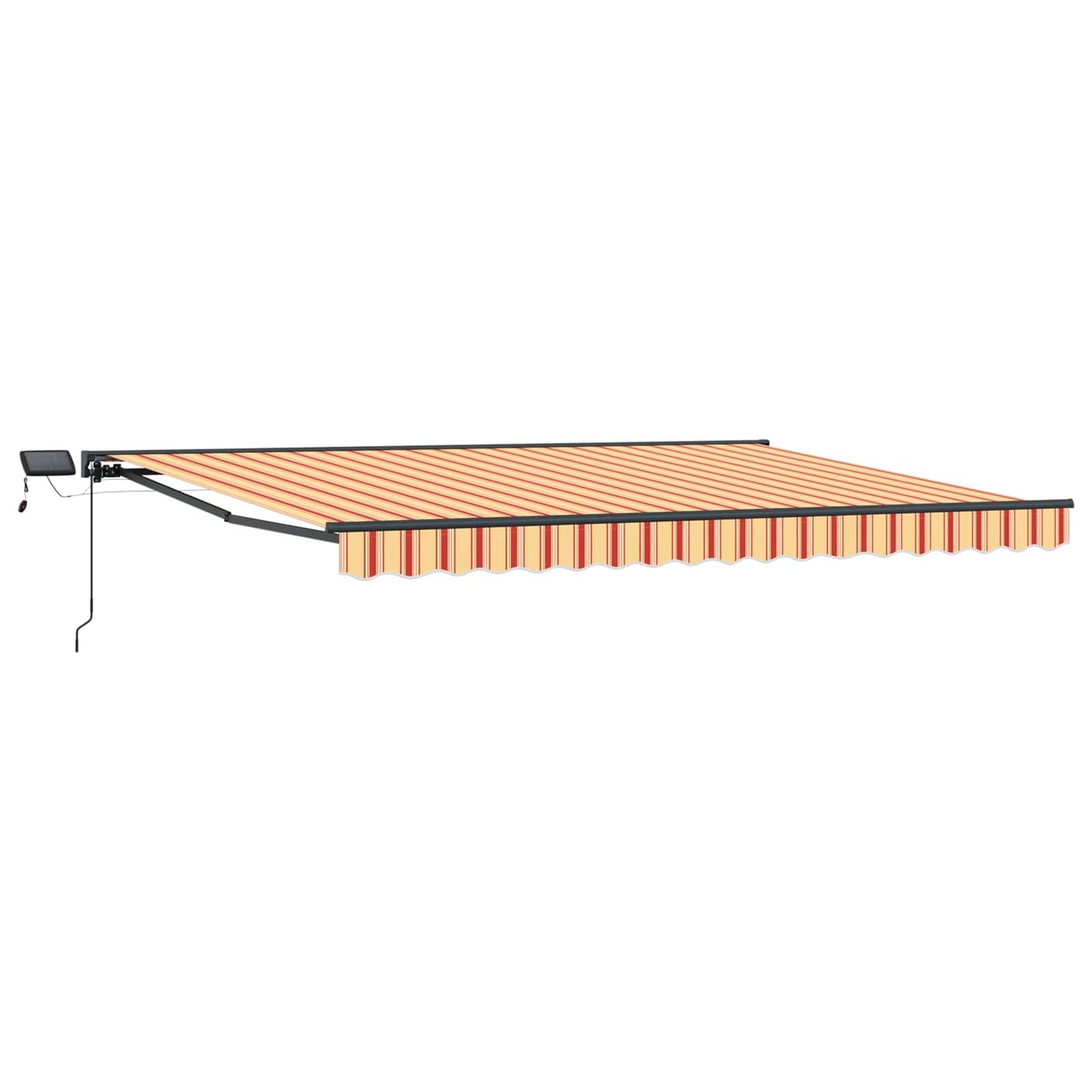 Manual Awning Frame with LEDs 5 x 3 m Polyester with PU coating