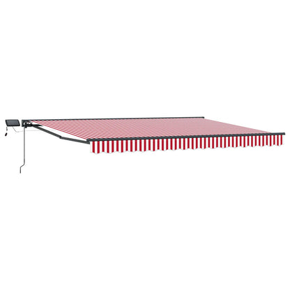 Manual Awning Frame with LEDs Red, White and Anthracite 5 x 3 m