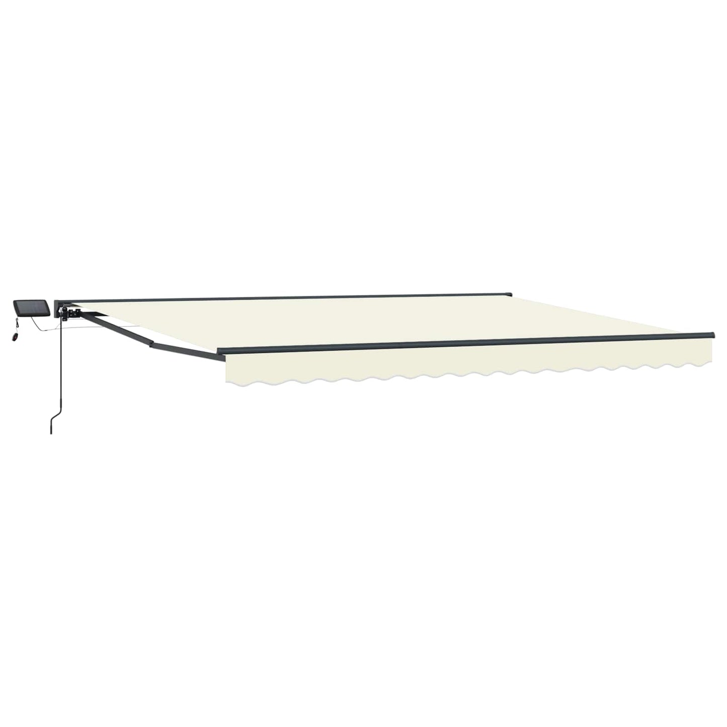 Manual Awning Frame with LEDs Cream and Anthracite 5 x 3.5 m