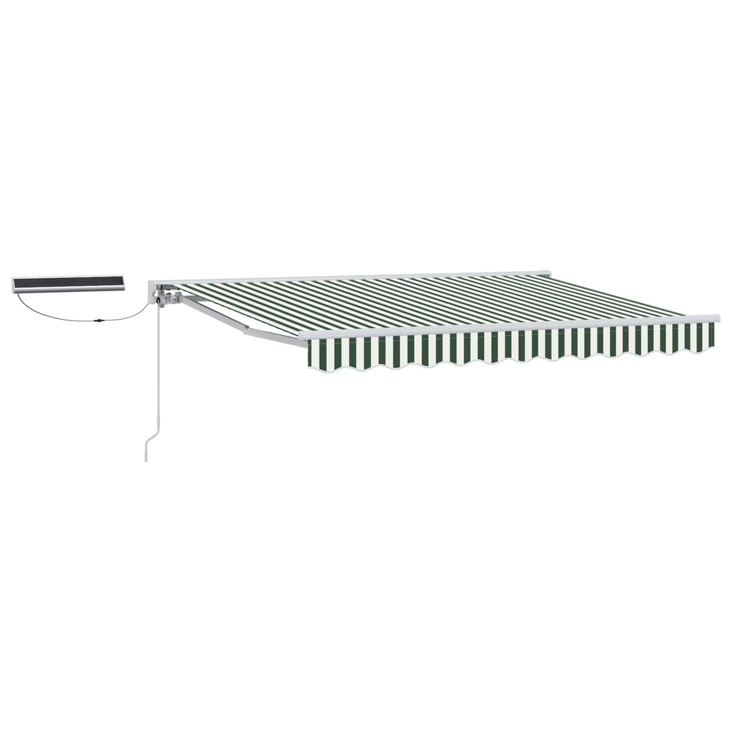 Electric Retractable Awning Green and White 3 x 2 m