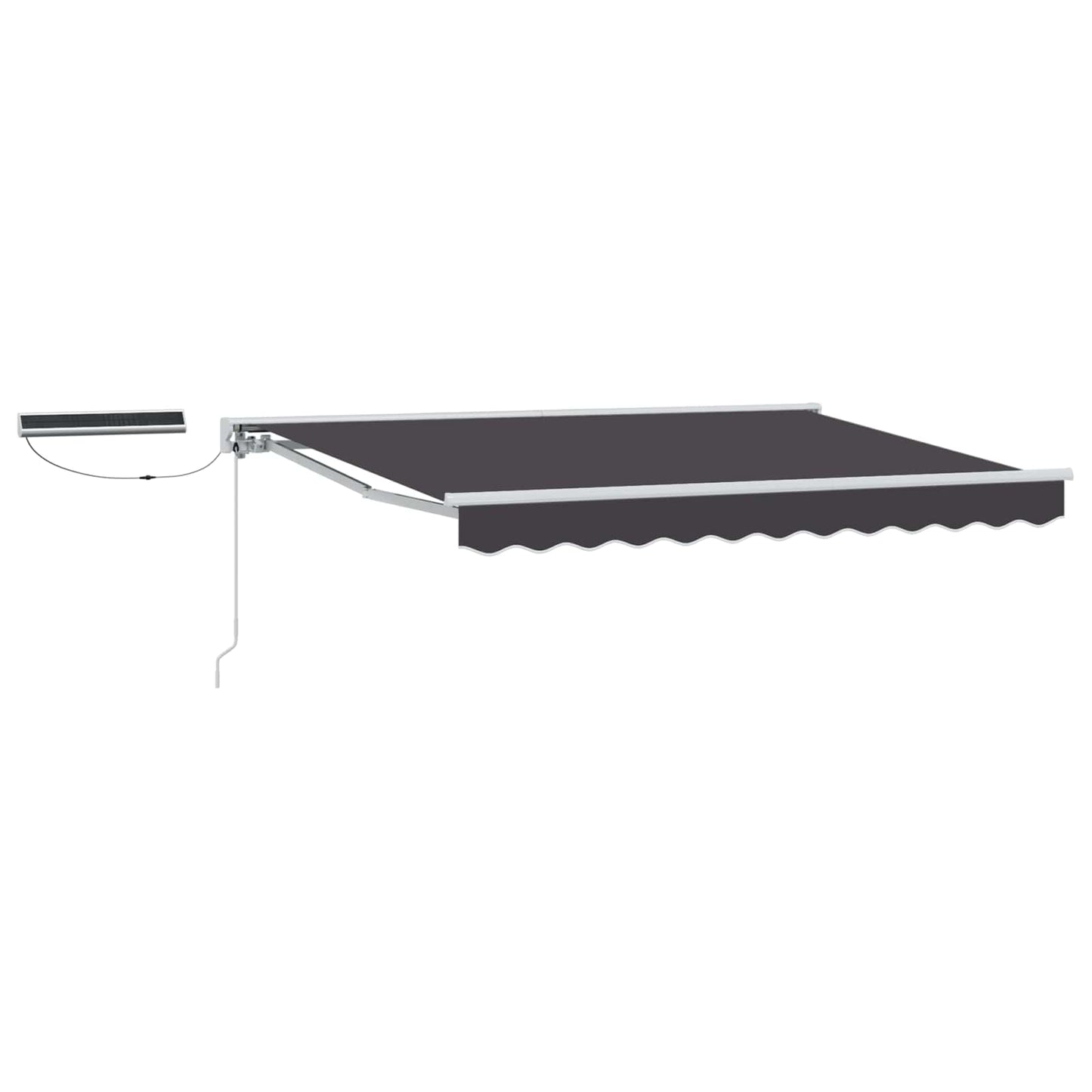 Electric Retractable Awning White and Anthracite 3.5 x 2 m