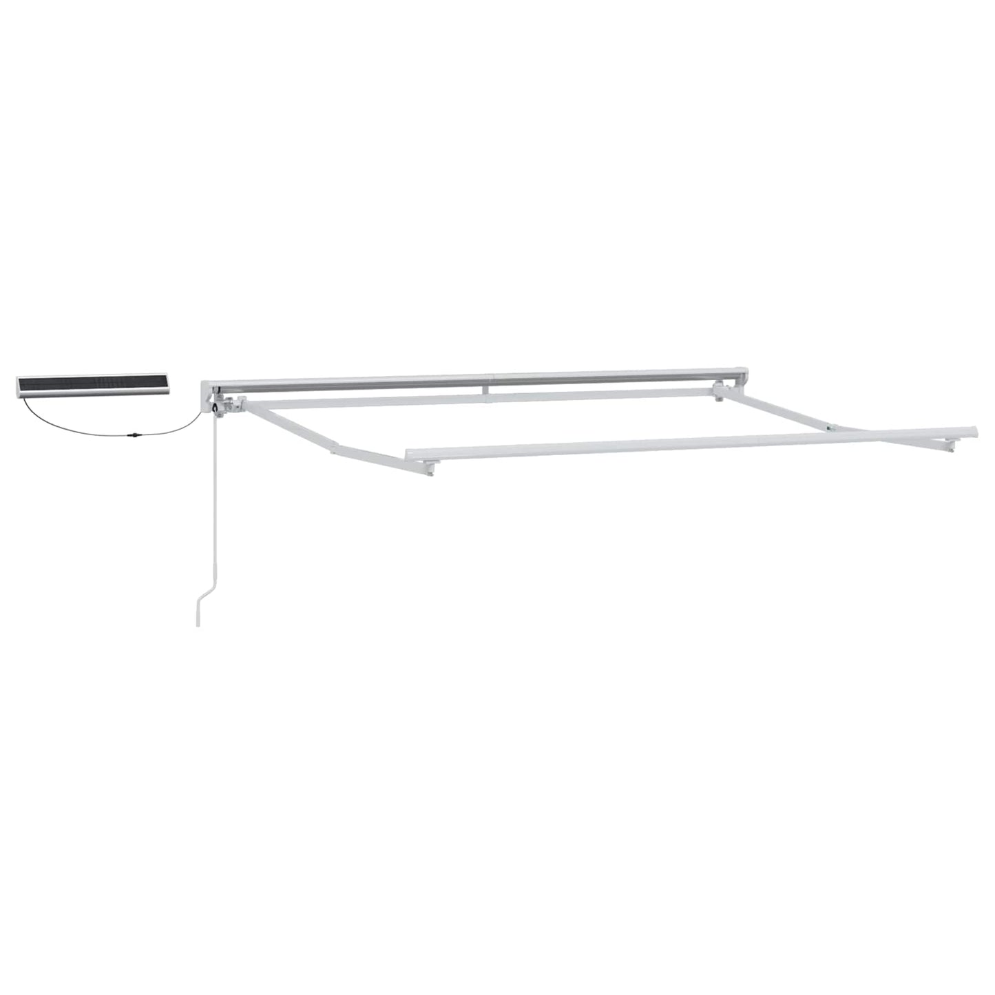 Electric Retractable Awning Beige and White 3.5 x 2 m