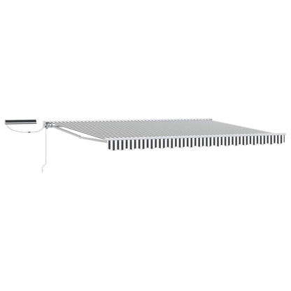 Electric Retractable Awning Anthracite and White 4 x 2 m