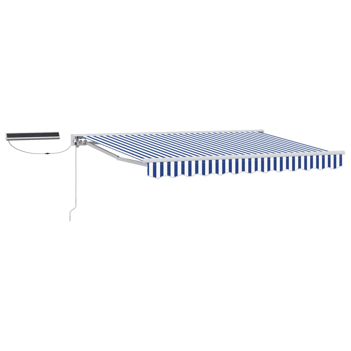 Electric Retractable Awning Blue and White 3 x 2.5 m