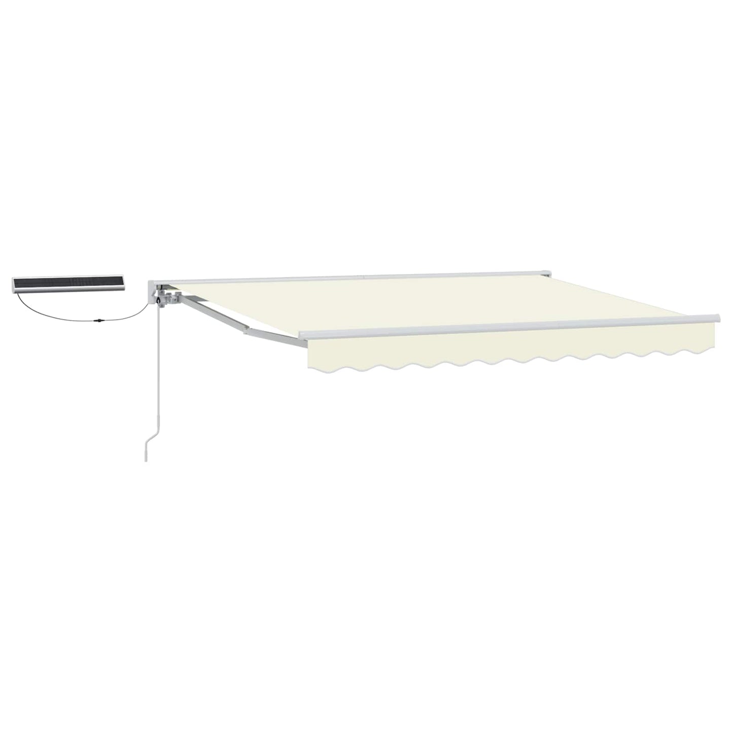 Electric Retractable Awning Cream and White 3 x 2.5 m