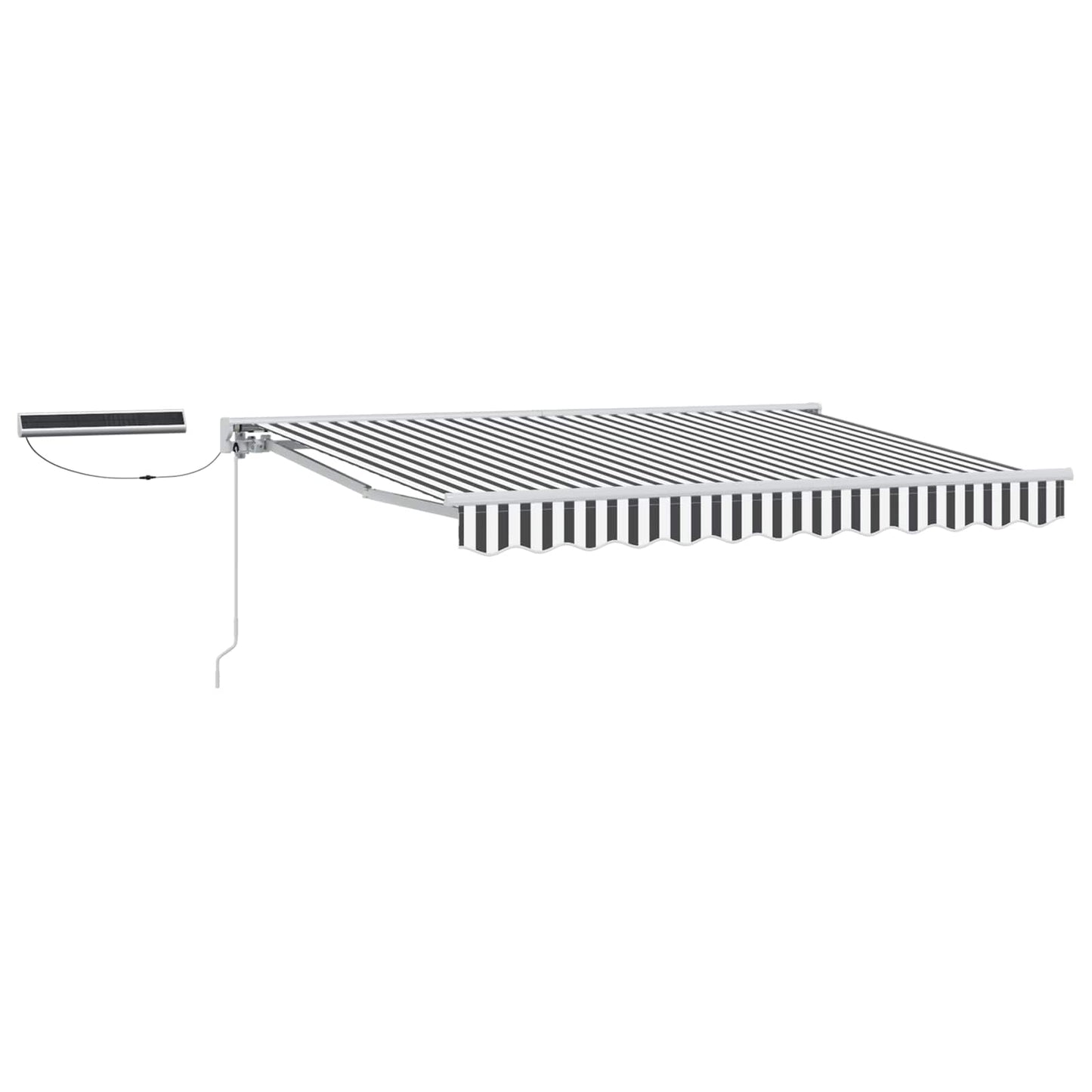 Electric Retractable Awning Anthracite and White 3 x 2.5 m