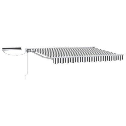 Electric Retractable Awning Anthracite and White 3 x 2.5 m